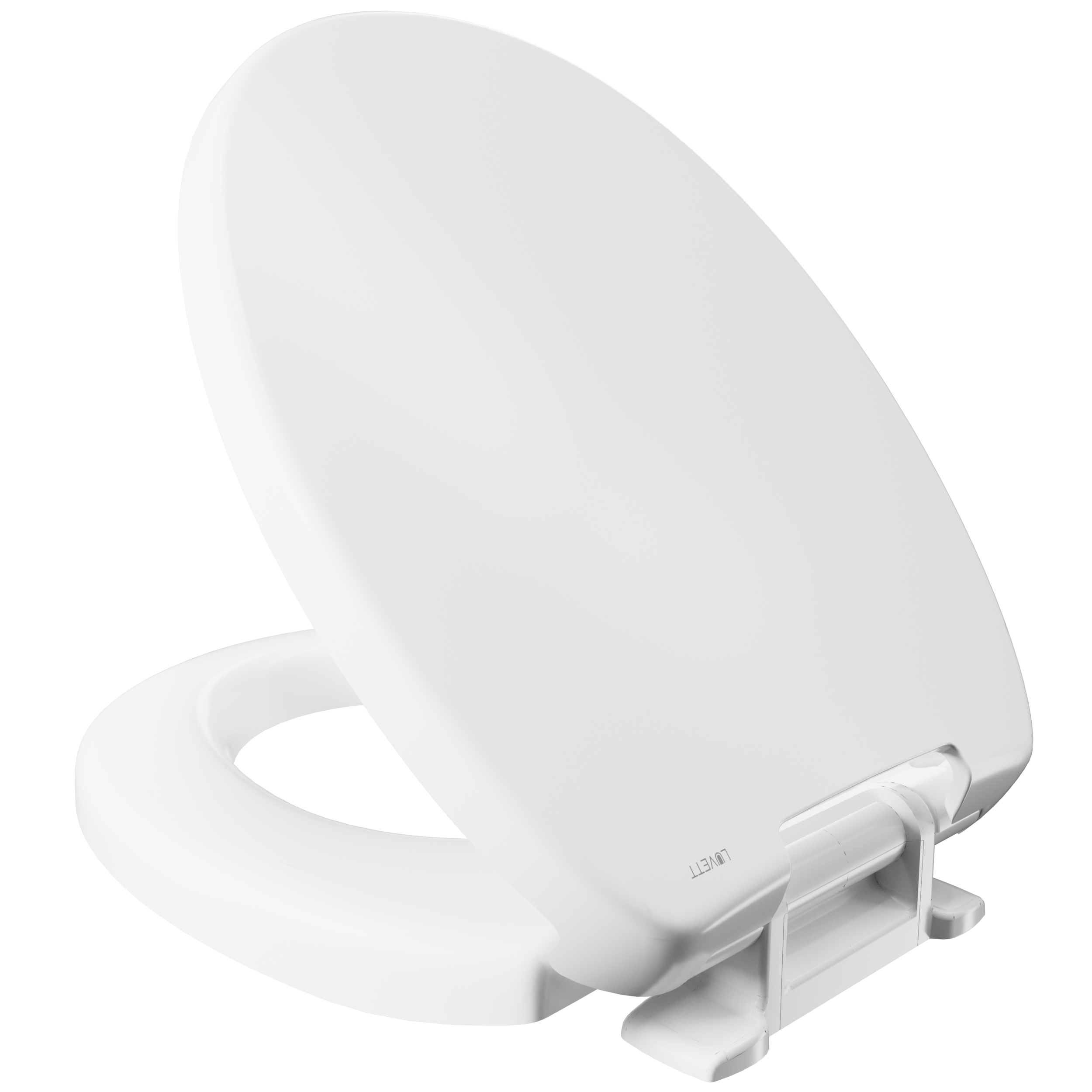 Luvett® Barrierefreier WC-Sitz C602 Senioren mit 5 cm Sitzerhöhung und Absenkautomatik (ohne Griff)