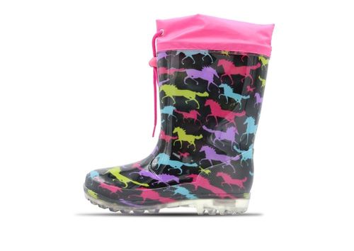 Beck Beck Gummistiefel Blinking Horses | Gummistiefel für Kinder | Mehrfarbig