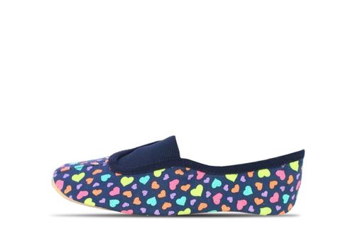 Beck Gymnastikschuhe Hearts | Hausschuhe/Pantoffeln für Kinder | blau