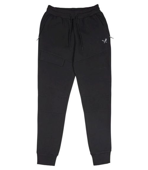Distorted People Classic Cargo Tech Sweatpants | Jogginghose für Herren | Schwarz