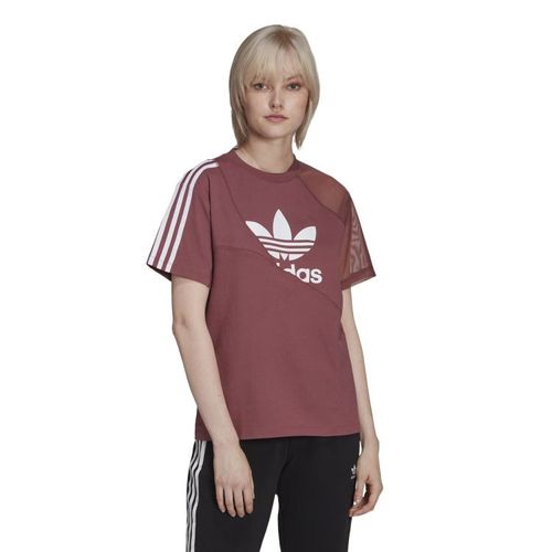 Adidas Split Trefoil T-Shirt | Shirts für Damen | Burgundy
