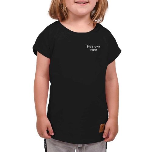 Kleinigkeit Kids Görls Best Day Ever Shört | Shirts für Kinder | Schwarz