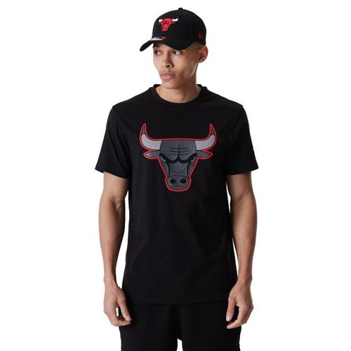New Era Chicago Bulls NBA Outline Logo Tee | Shirts für Herren | Schwarz