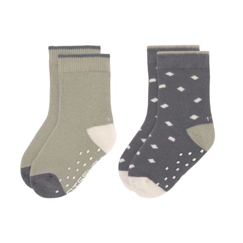 Lässig Anti Slip Socks 2er Pack | Socken für Kinder | Grau