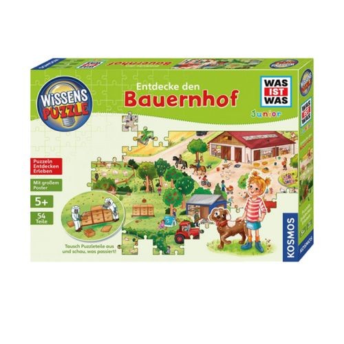 Kosmos Wissenspuzzle: Entdecke den Bauernhof | Spielsachen für Kinder | Mehrfarbig