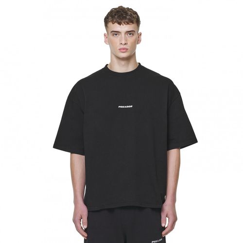 Pegador Colne Logo Oversized Tee | Shirts für Herren | Schwarz