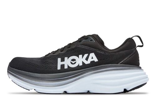 HOKA Bondi 8 | Laufschuhe für Damen | Black / White