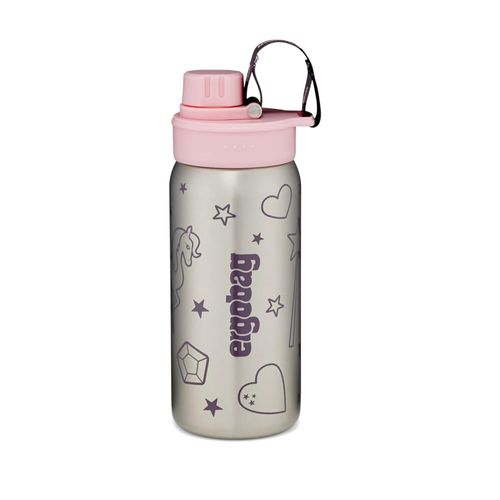 Ergobag Edelstahl Trinkflasche Easy-to-Drink | Trinkflasche für Kinder | Rosa