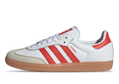 Adidas Samba OG | Sneaker für Damen | Cloud White / Solar Red