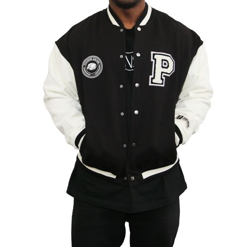 Pegador Lindon Varsity College Jacket | Leichte Jacken für Herren | Schwarz/creme