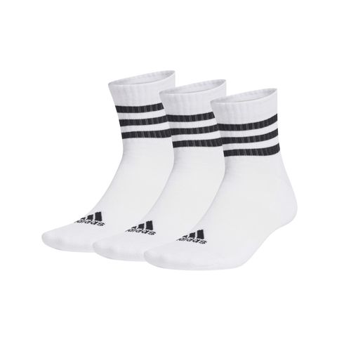 Adidas 3 Stripes Cushioned Mid Socks | Socken für Unisex | White / Black