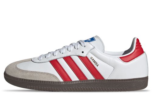 Adidas Samba OG | Sneaker für Unisex | White / Better Scarlet