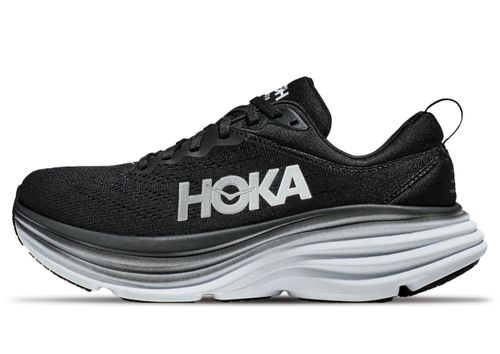HOKA Bondi 8 Wide | Laufschuhe für Herren | Black / White