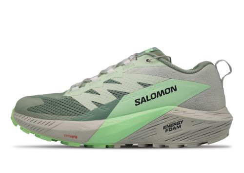Salomon Sense Ride 5 | Laufschuhe für Damen | Lily Pad / Metal / Green Ash