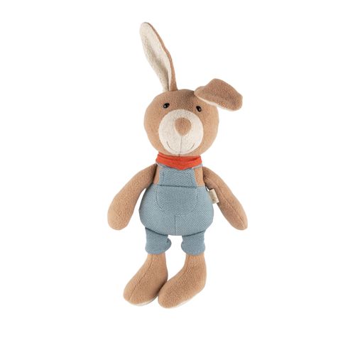 sigikid Kuscheltier Hase mit Latzhose | Kuscheltiere für Kinder | Blau