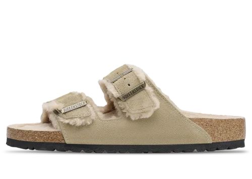 Birkenstock Arizona Lammfell | Sandalen für Unisex | Taupe