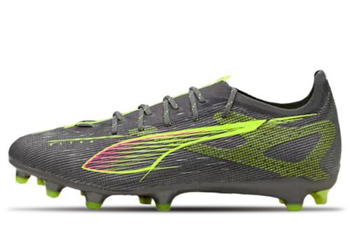 Puma Fussball Ultra 5 Pro FG/AG | Fußballschuhe für Unisex | Matte Aged Silver / Yellow Alert / Sun Struck