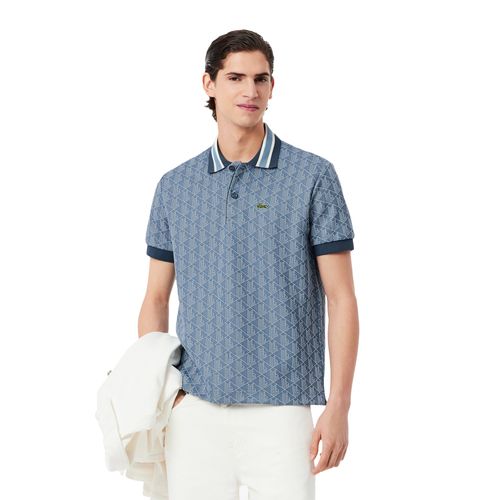 Lacoste Classic Fit Monogram Polo | Shirts für Herren | Blue