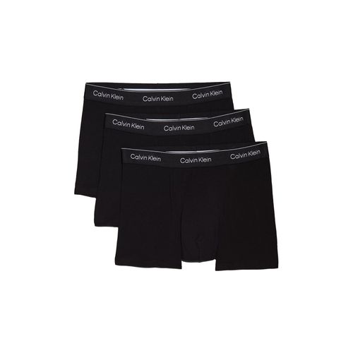 Calvin Klein Icon Cotton Stretch Relaxed Trunk 3er-Pack | Boxershorts für Herren | Black W / Black Wbs