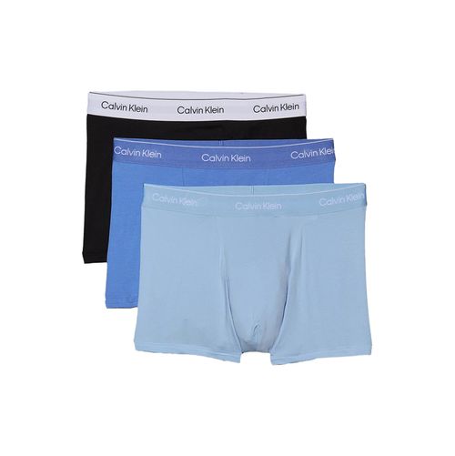 Calvin Klein Icon Cotton Stretch Relaxed Trunk 3er-Pack | Boxershorts für Herren | Black / Glacier / Blue Bell