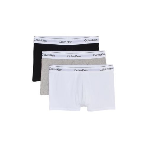 Calvin Klein Icon Cotton Stretch Trunk 3er-Pack | Boxershorts für Herren | Grey Heather / White / Black