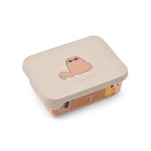 Liewood Ako Tritan Snack-Box | Brotdosen für Kinder | Cats And Dogs / Sandy
