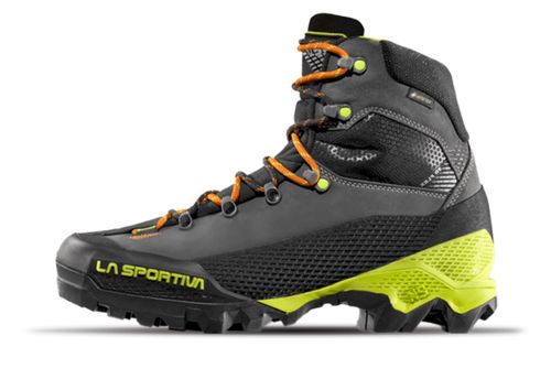La Sportiva Aequilibrium Leather GTX | Wanderschuhe für Herren | Carbon / Lime Punch