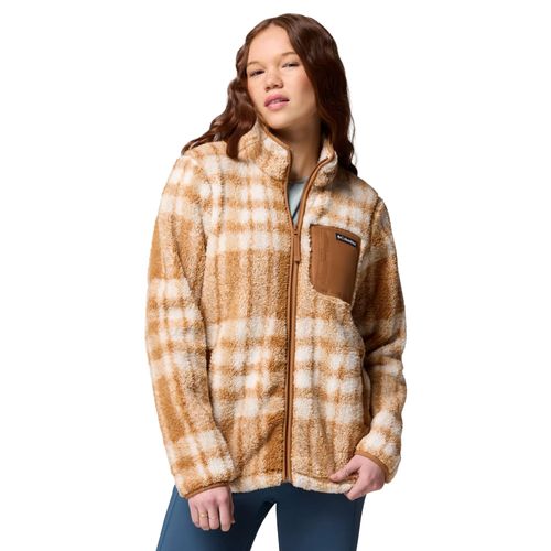 Columbia West Bend II Print Full-Zip Fleece | Fleecejacken für Damen | Camel Brown Herringplaid