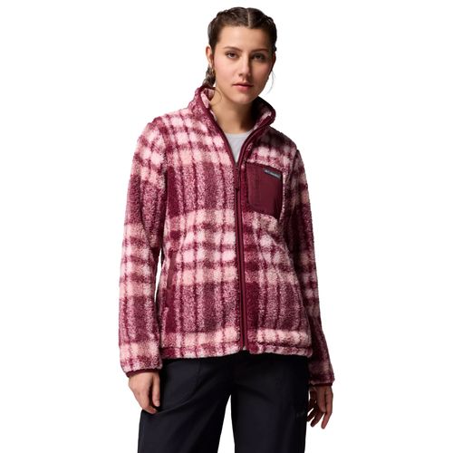 Columbia West Bend II Print Full-Zip Fleece | Fleecejacken für Damen | Rich Wine Herringplaid
