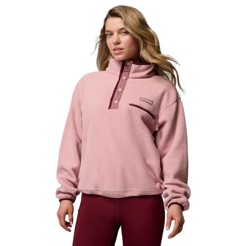 Columbia Helvetia II Cropped Half Snap Fleece | Fleecepullover für Damen | Eraser Pink / Fig / Rich Wine