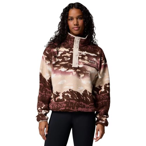 Columbia Helvetia II Printed Cropped Half Snap Fleece | Fleecepullover für Damen | Tobacco Sisters / Dark Stone