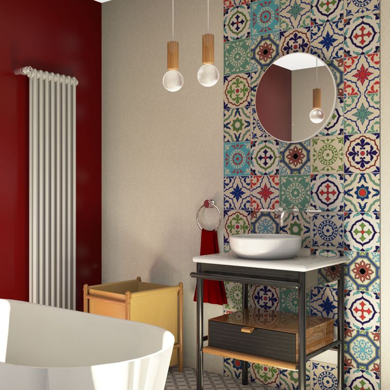 Fliesenaufkleber für Küche und Bad - 15x15 cm - Patchwork No.3 - 16-tlg. Set - FoLIESEN