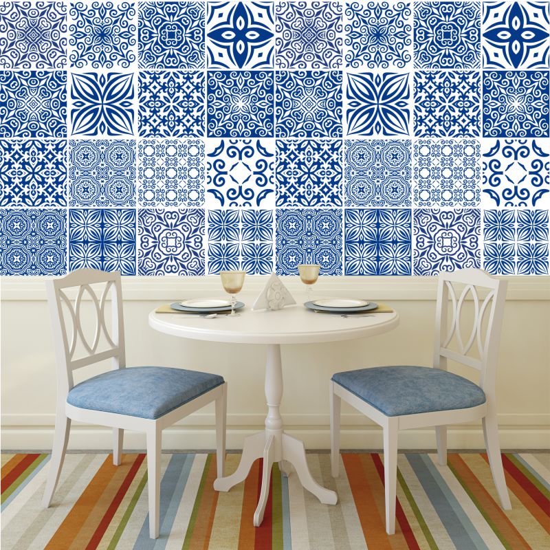 Fliesenaufkleber für Küche und Bad - 15x15 cm - Patchwork No.6 - 16-tlg. Set - FoLIESEN