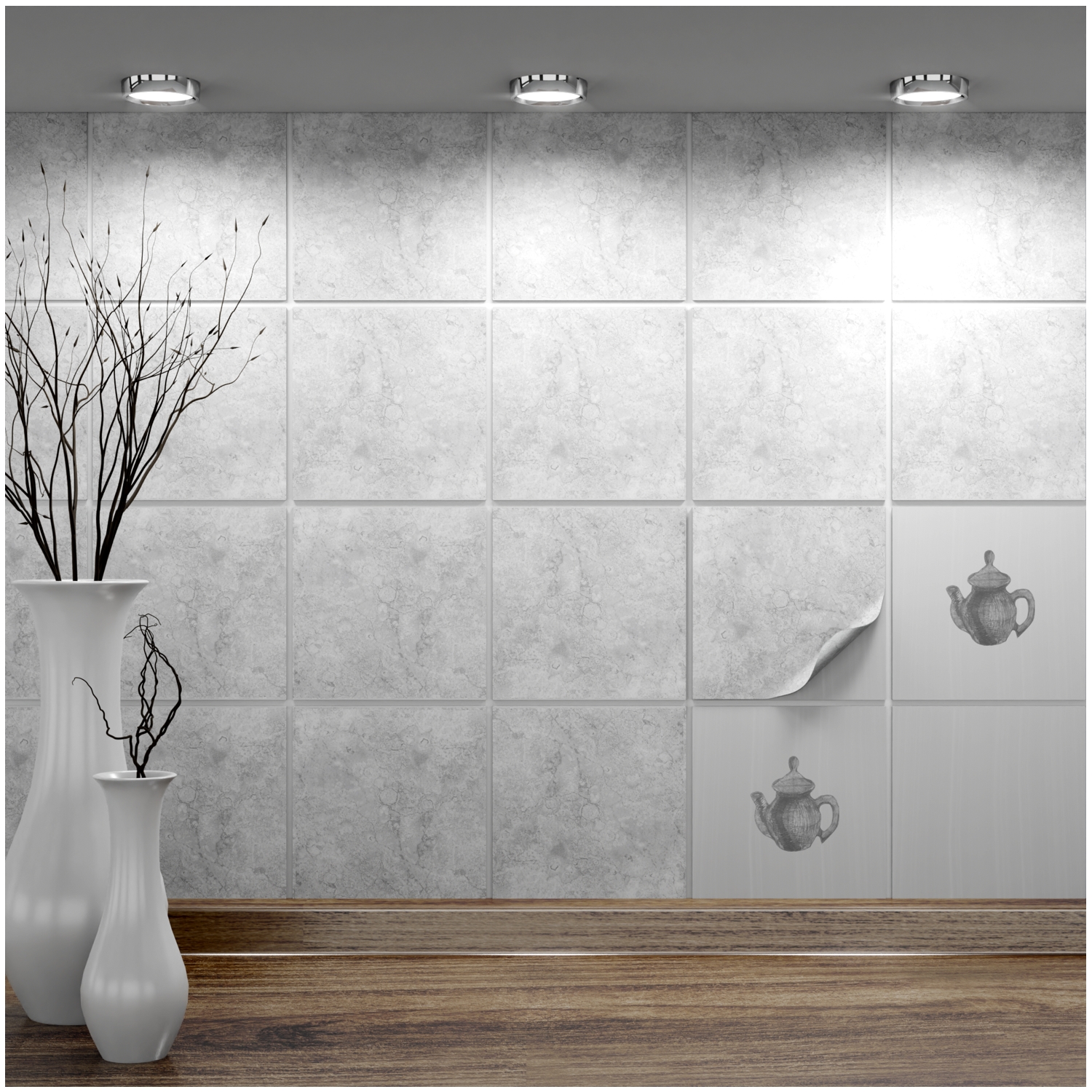 Fliesenaufkleber 15x15 cm für Küche, Bad - Fliesenfolie Gorreto - FoLIESEN