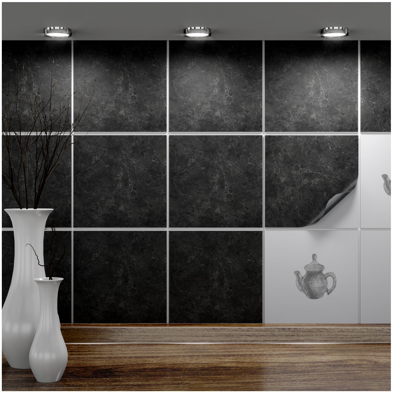 Fliesenaufkleber 20x20 cm für Küche, Bad - Fliesenfolie Fontanella - FoLIESEN