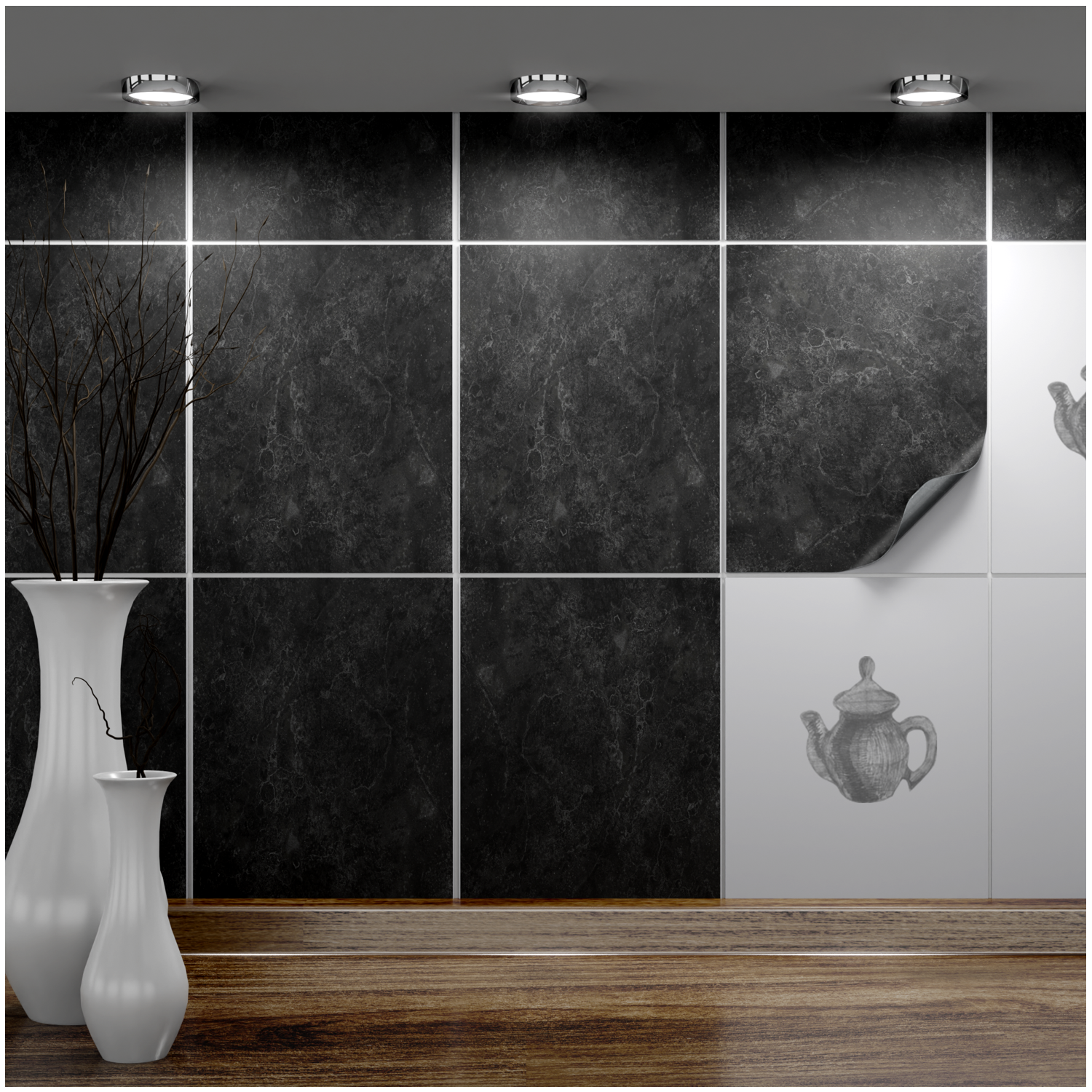 Fliesenaufkleber 20x25 cm für Küche, Bad - Fliesenfolie Fontanella - FoLIESEN