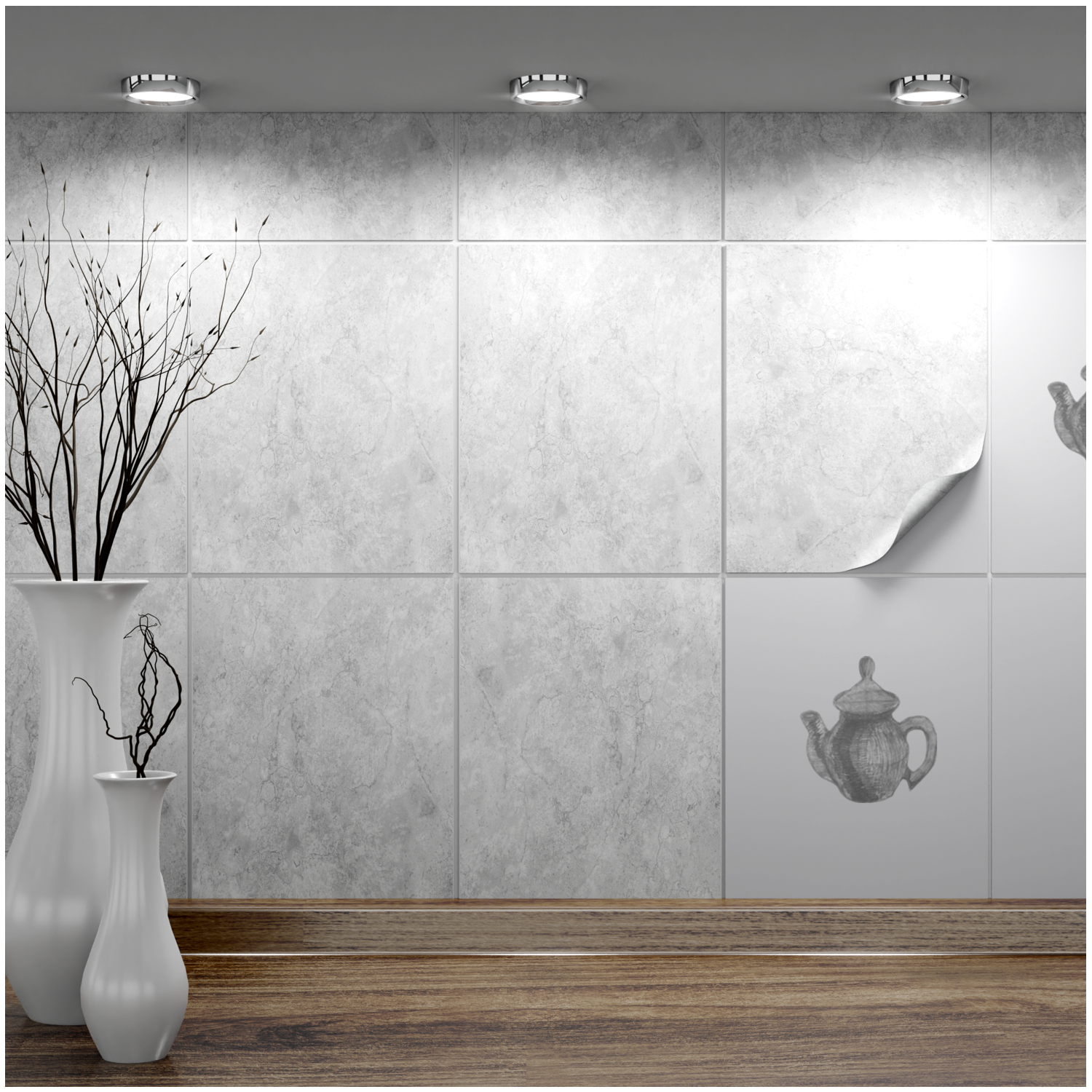 Fliesenaufkleber 20x25 cm für Küche, Bad - Fliesenfolie Gorreto - FoLIESEN