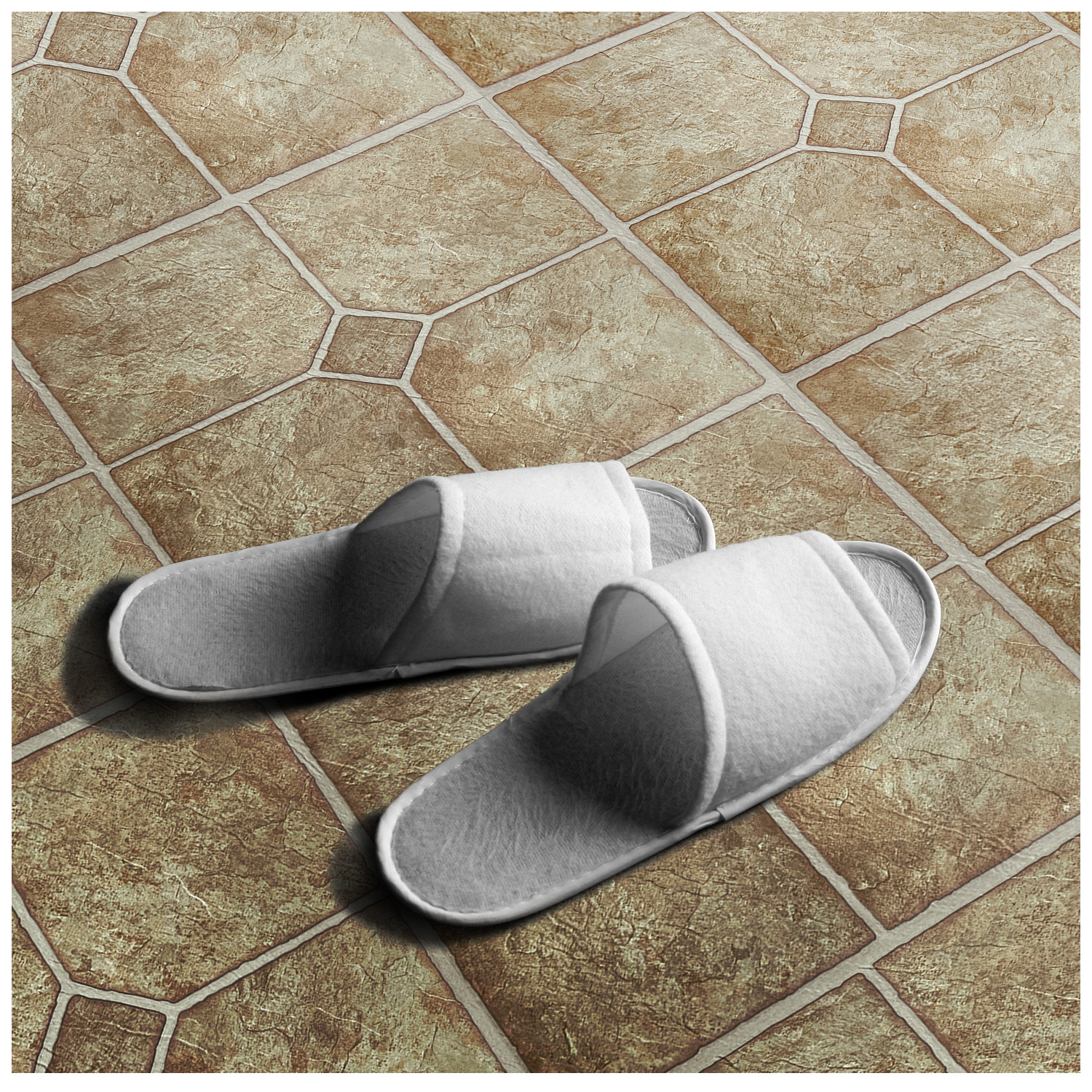 Fliesenaufkleber für den Boden - selbstklebende Bodenfliese Travertino - FoLIESEN