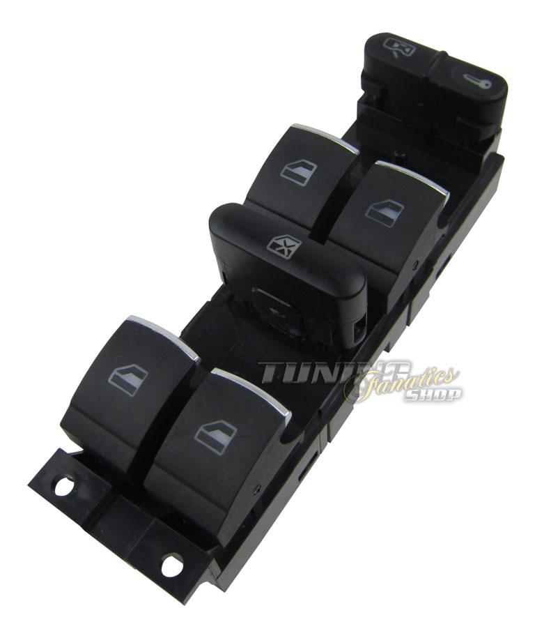 Chrom FH Fensterheber Fenster Schalter Fahrer 4-EFH in 9Pin Ausführung für VW