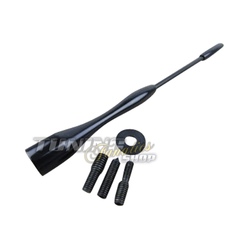 PREMIUM Kurzstab Antenne Auto Radio 16V Set SCHWARZ-CHROM für viele Fahrzeuge