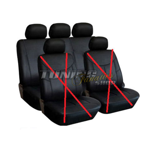 PREMIUM Kunstleder Sitzbezug Schonbezug RÜCKBANK SCHWARZ SET für viele Fahrzeuge