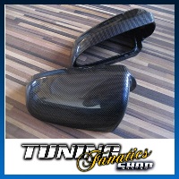 KOMPLETTE Gehäuse Carbon Look Spiegel Spiegelkappen Außenspiegel für Audi A4 S4 8E