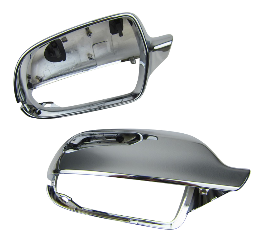 Spiegelgehäuse Spiegel Kappen Chrom KOMPLETTE GEHÄUSE für Audi A6 4F C6 + Avant