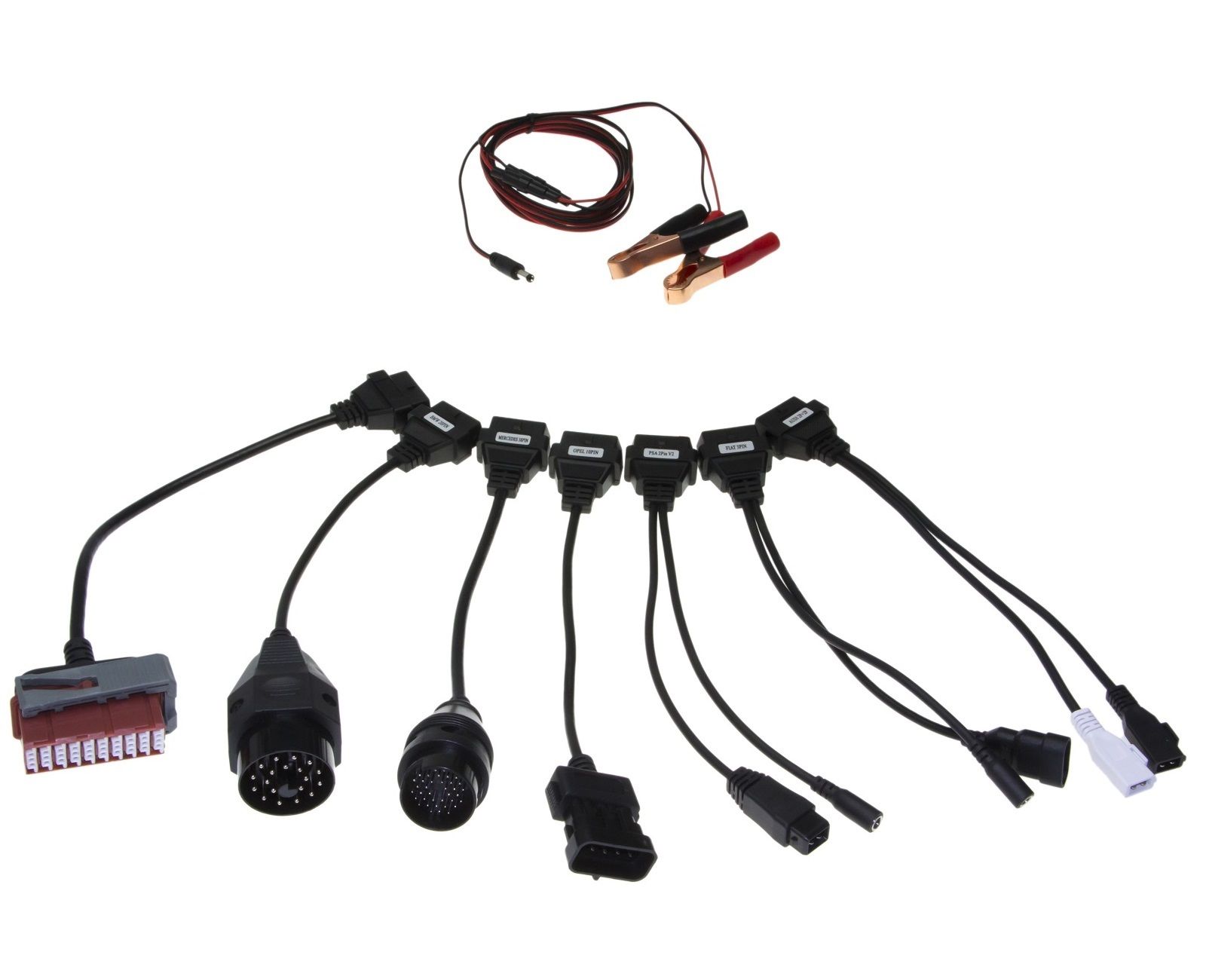 OBD OBD2 Adapter MEGA SET Cars KFZ für AutoCom CDP+ Diagnose Interface 12V Kabel