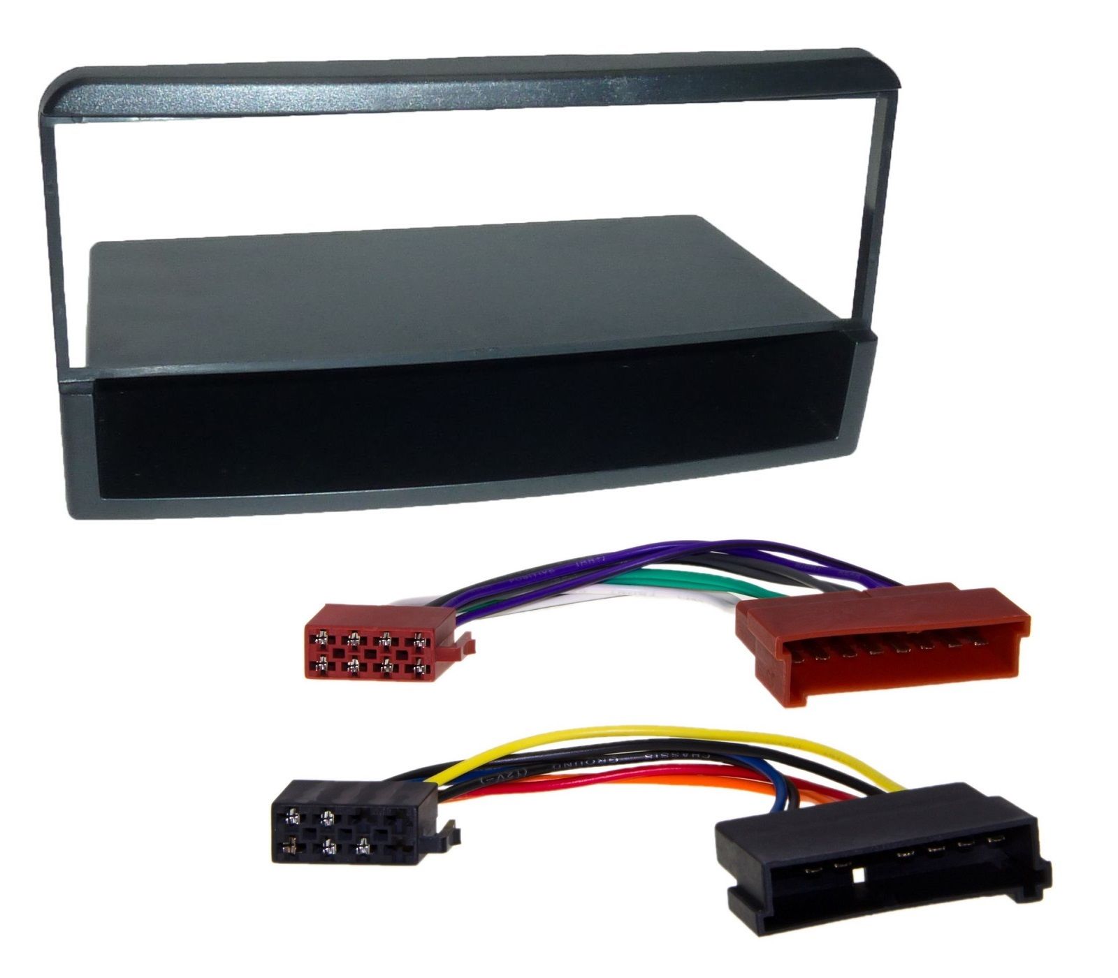 Radio Einbau Blende mit Ablage Rahmen DIN ISO Adapter Kabel Stecker für Ford