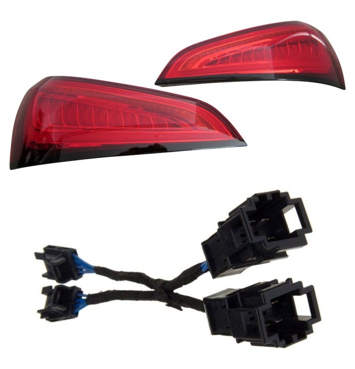 Original LED Facelift Lichtband Rückleuchten + Adapter Kabel für Audi Q5 2008-