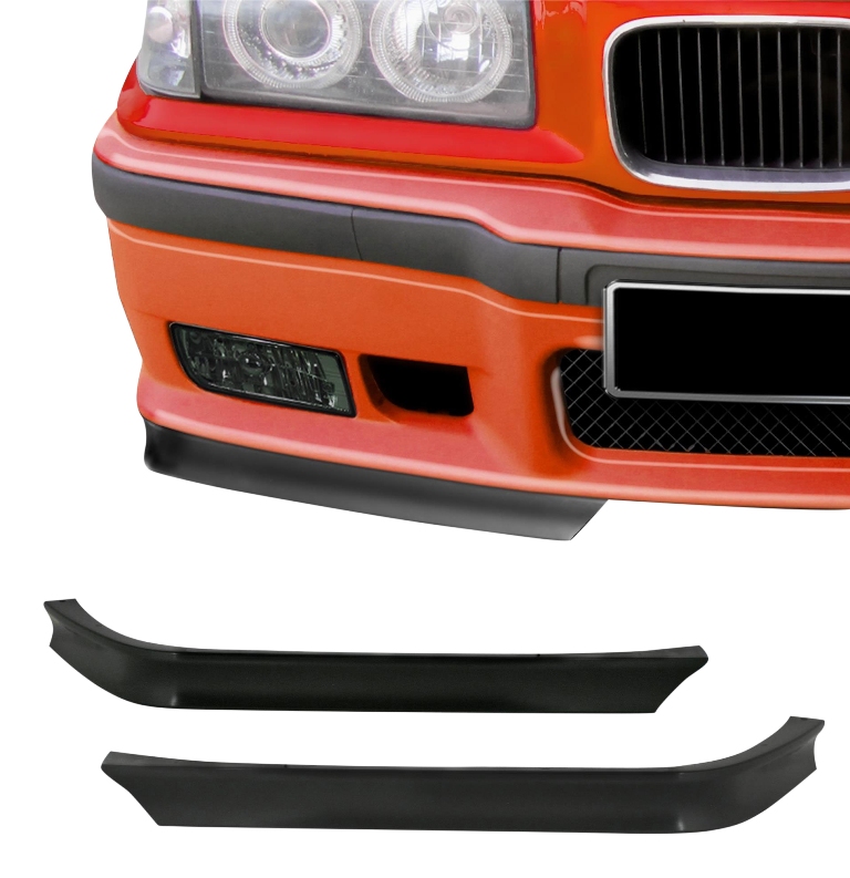 Spoilerecken Frontspoiler Spoiler Flaps Extra BREITE / TIEFE VERSION für BMW E36
