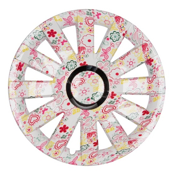4x PREMIUM DESIGN Radkappen Radzierblenden Blenden 15 ZOLL #72 im Flowers Look