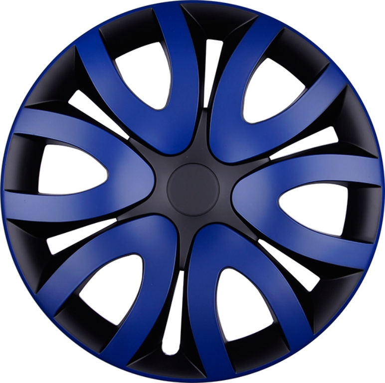 4x PREMIUM DESIGN Radkappen Radzierblenden 'Mika' 16 ZOLL #48 in Blau Schwarz