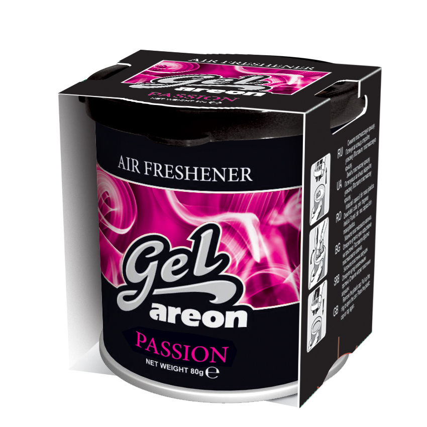 Original Areon Gel CAN Autogel Duftdose Duftbaum Lufterfrischer + DECKEL Passion